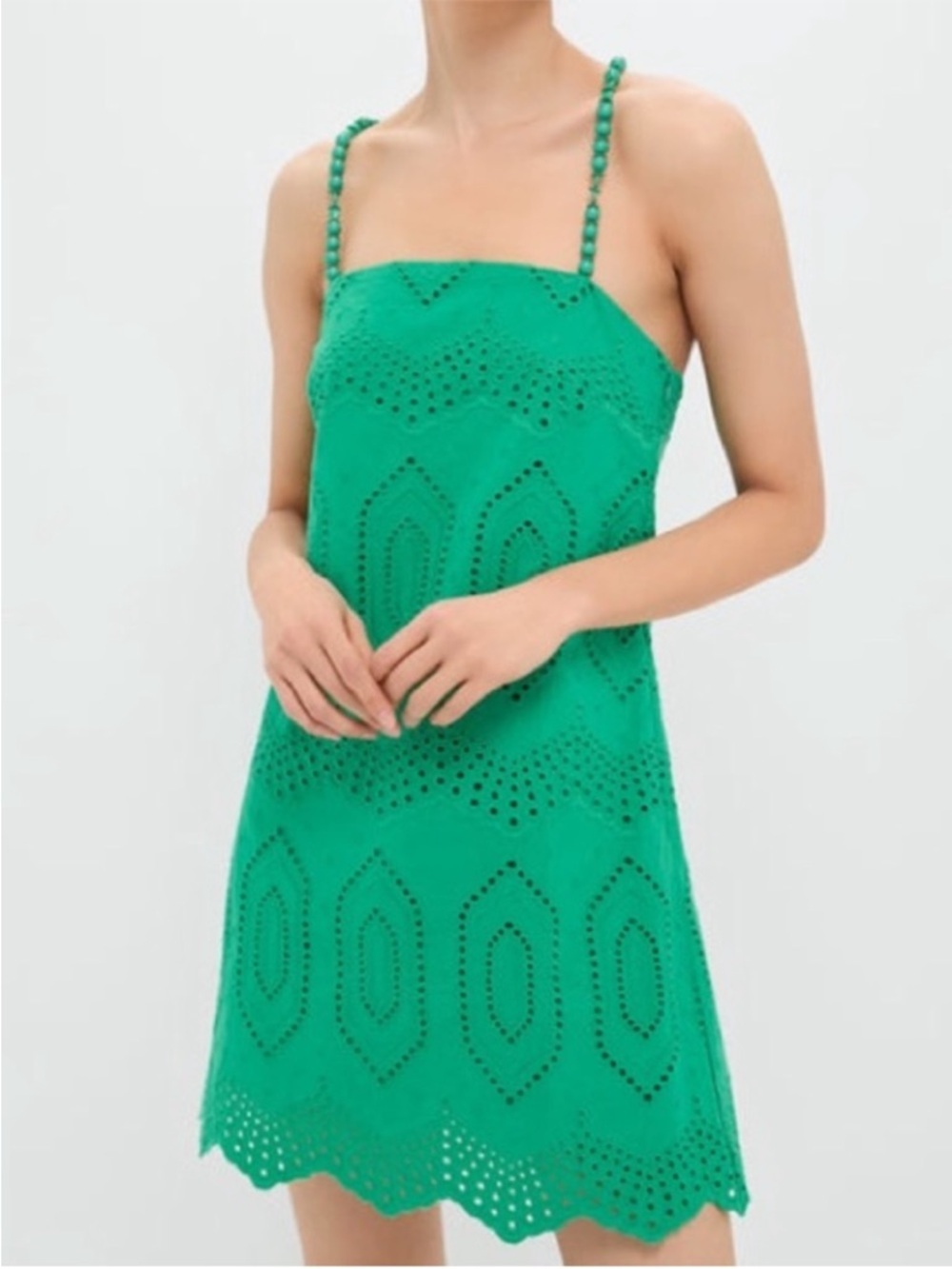 Tuckernuck Green Eyelet Mini Dress
